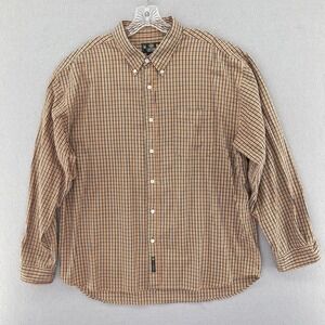 J. Riggings Sportswear Mens Fall Colors Plaid Long Sleeve Button Down Shirt XL